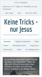 Mobile Screenshot of keine-tricks-nur-jesus.de